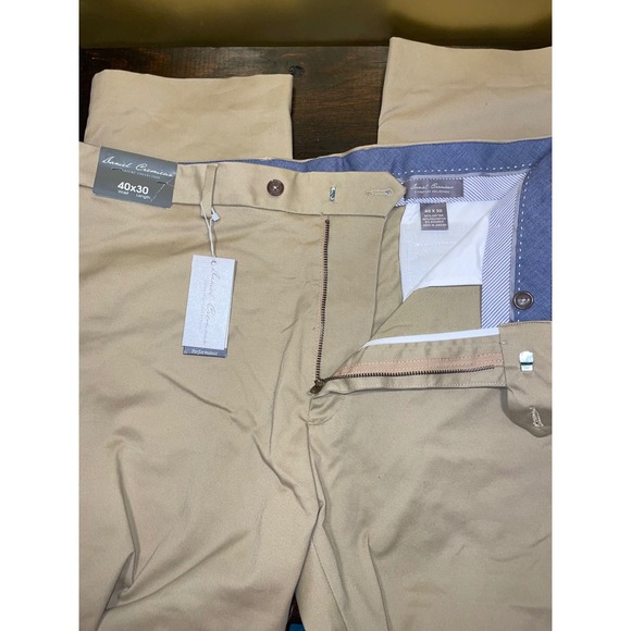 Daniel Cremieux Performance Dress Pants Mens 40x30 Khaki‎ Chinos Trousers - Picture 2 of 5